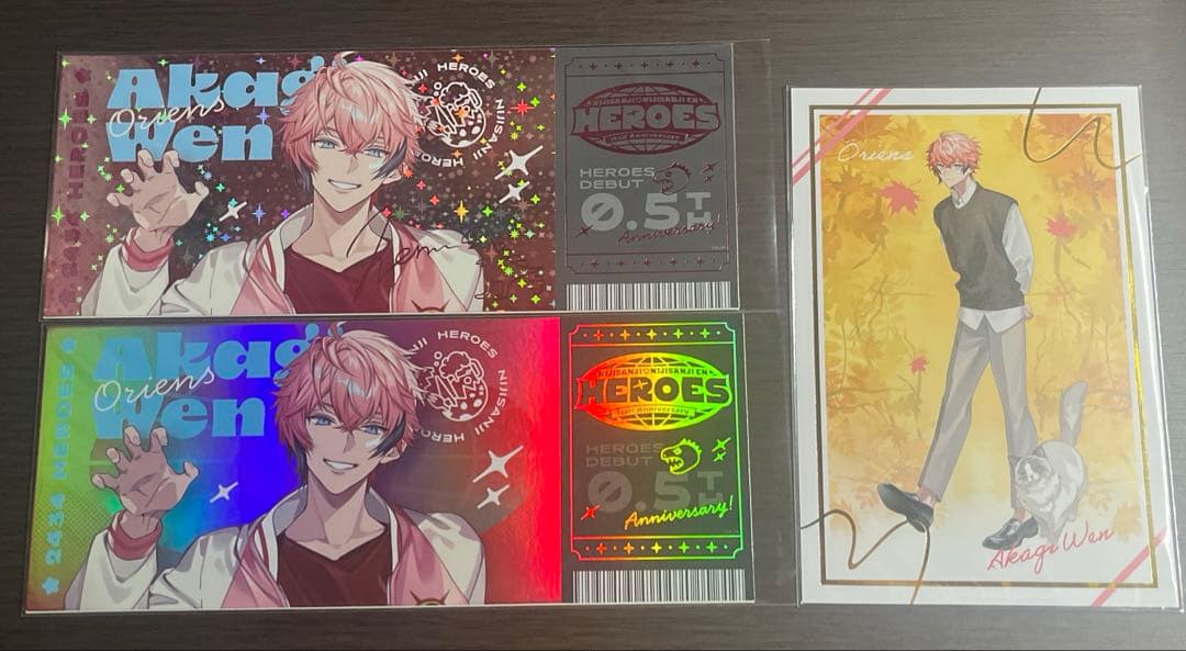 赤城ウェン 缶バッジ にじぬい チェキ風カード 妖怪万化 まとめ売り