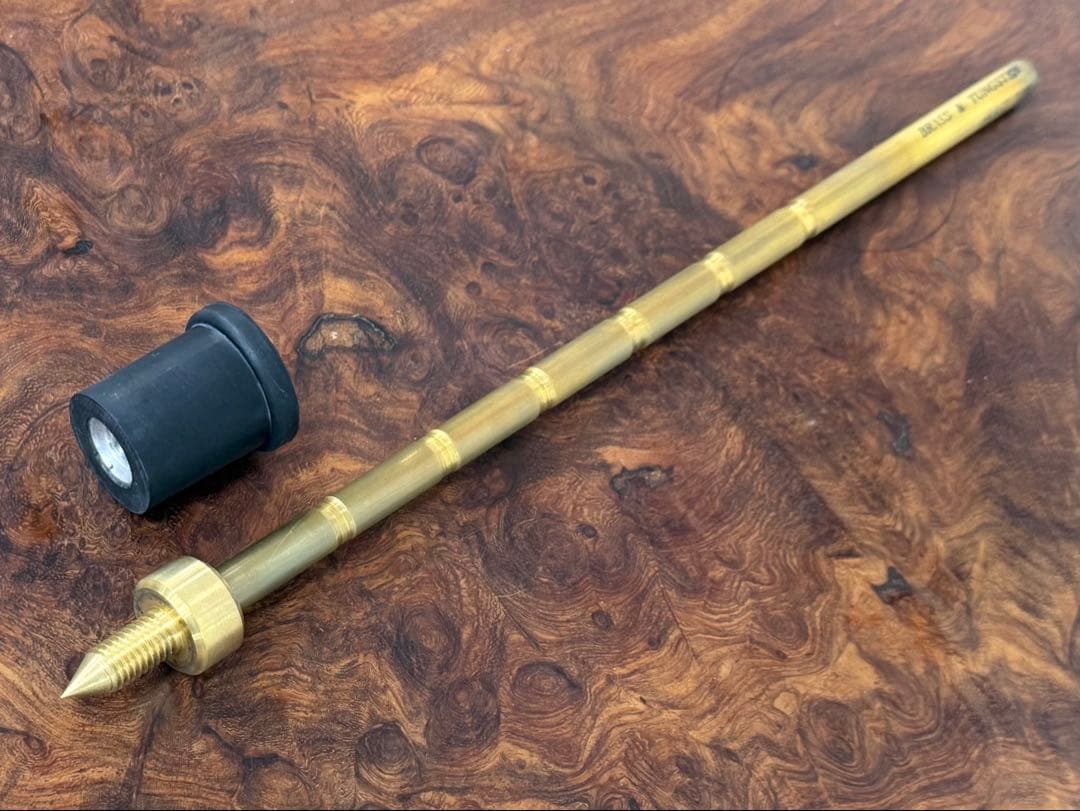 【新品】コントラバス エンドピン［タングステン入り真鍮／先端真鍮］②