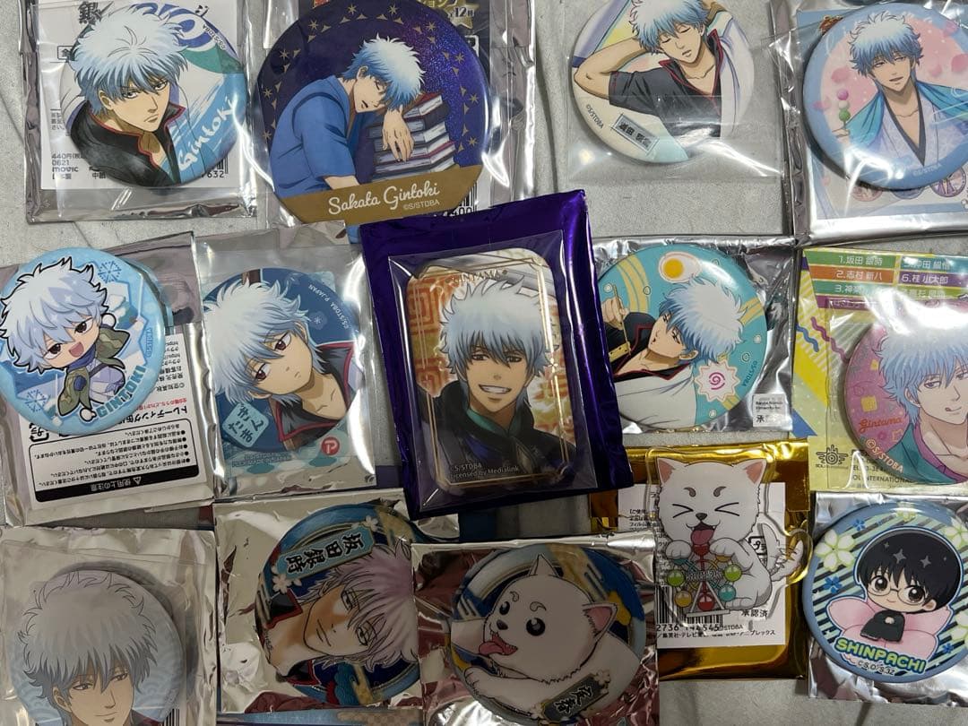 銀魂 坂田銀時 志村新八 定春 缶バッジ セット