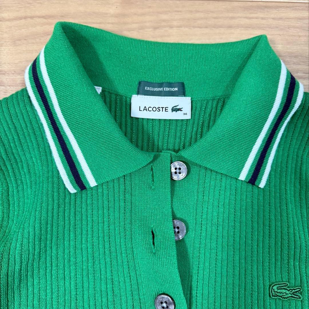 「LACOSTE for SNIDEL」グリーン ポロシャツ　Sサイズ