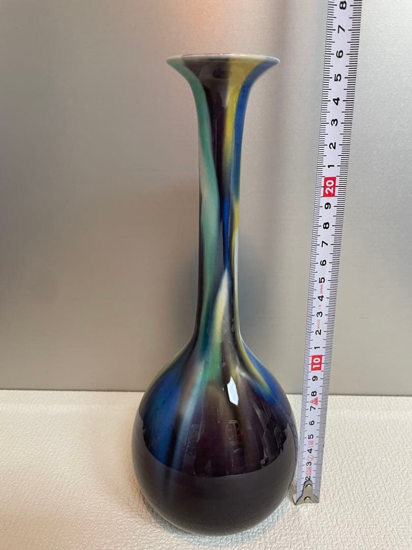 人間国宝 三代 徳田八十吉 正彦 作 花生