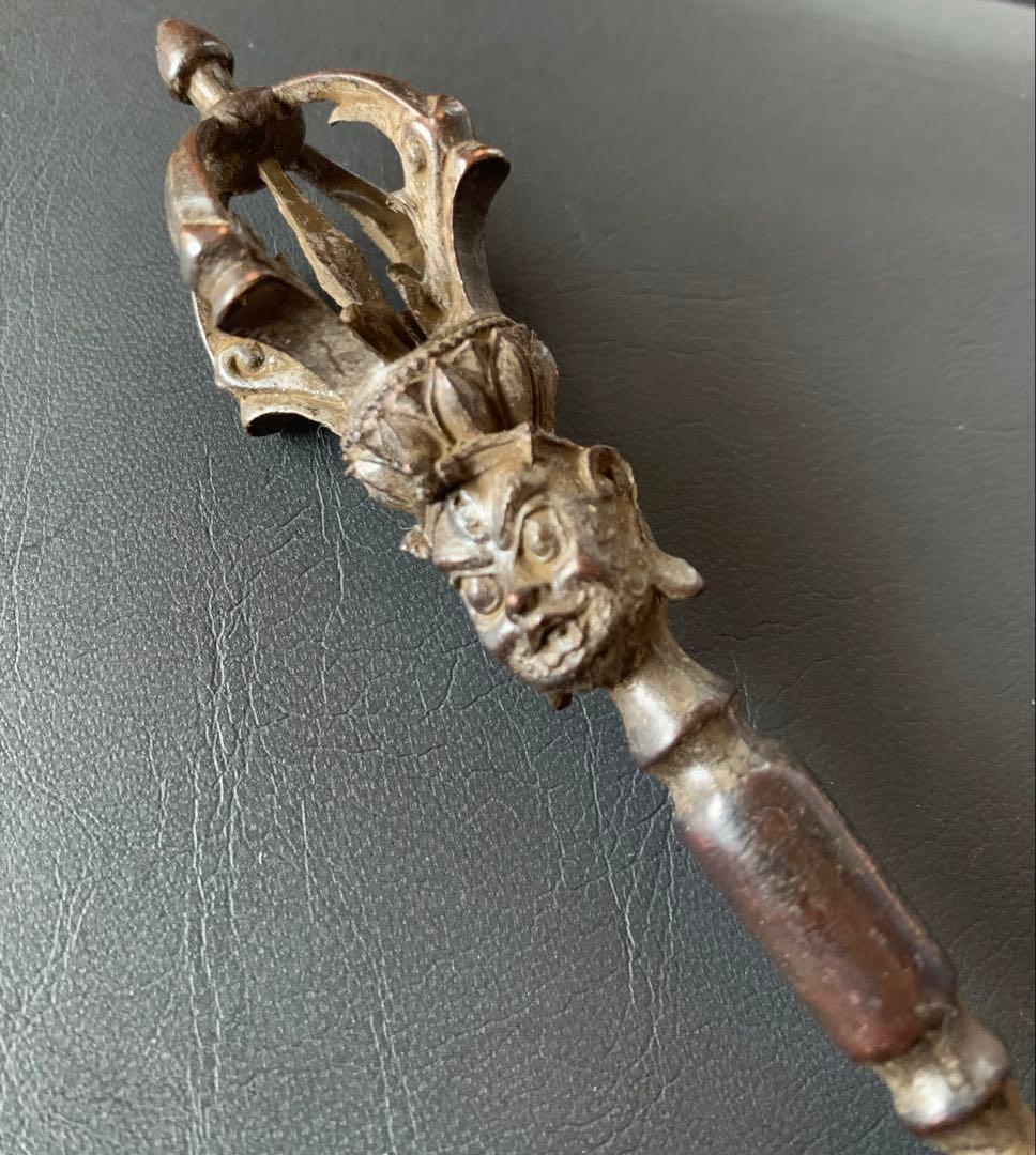 希少　金剛杵　三鈷杵　密教法具　ビンテージ　バジュラ　仏教　五鈷杵　チベット