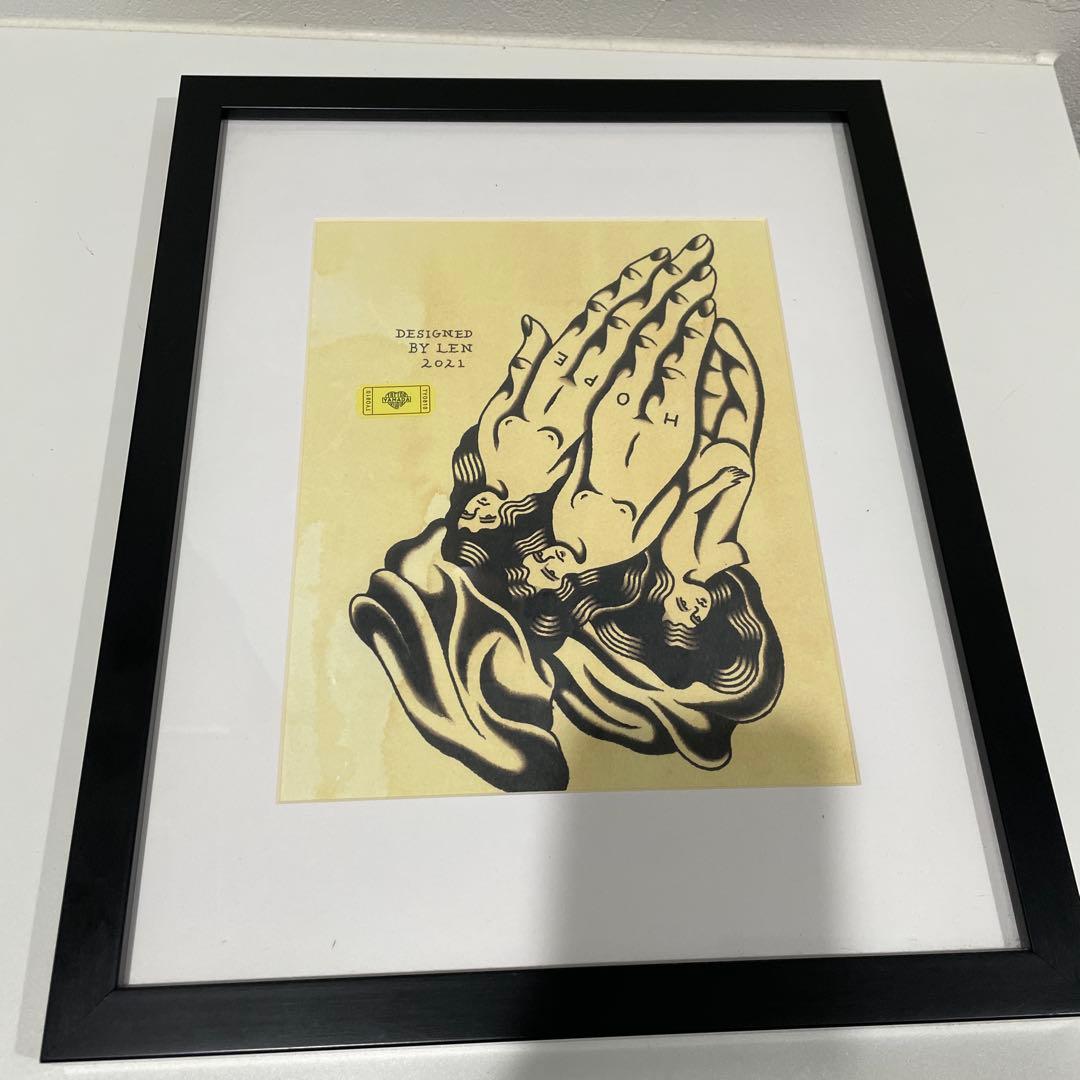 TATTOO FLASH POSTER【 Praying Hands 】