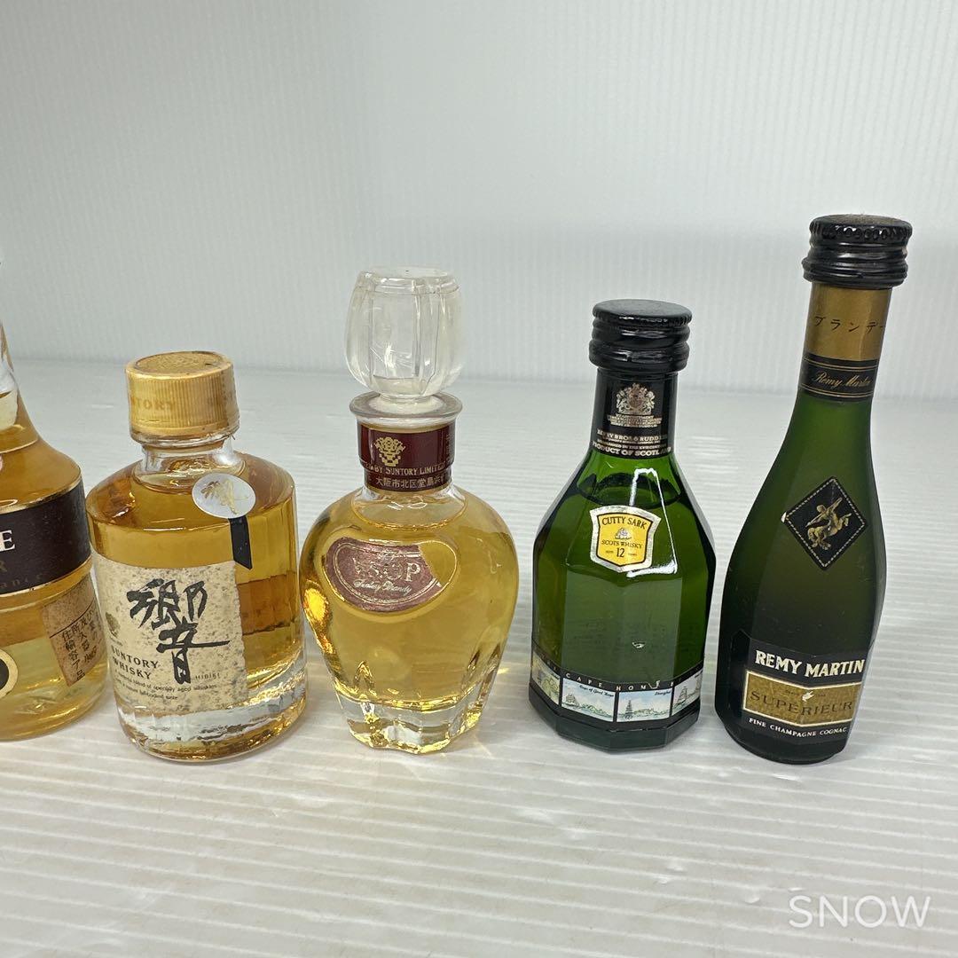 響、ウイスキー、ブランデー ミニボトル6本セット