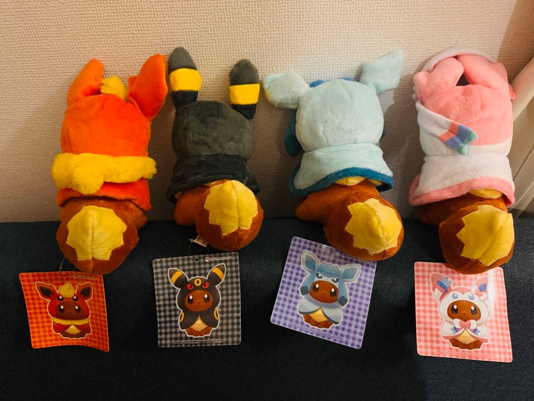 ポケモン イーブイ マスコット ポンチョシリーズ ４体セット ポケモンセンター