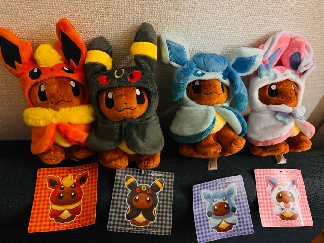 ポケモン イーブイ マスコット ポンチョシリーズ ４体セット ポケモンセンター