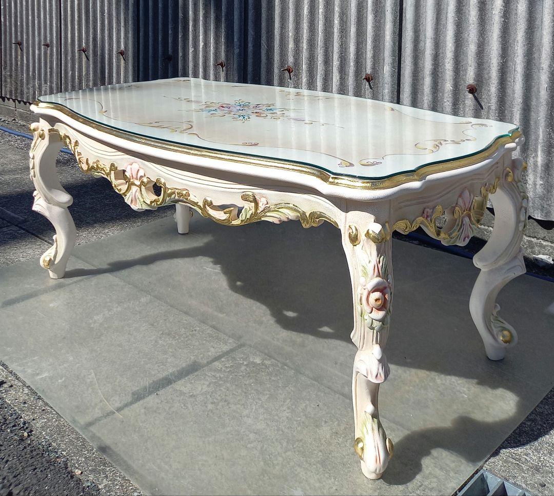 クラシック　姫家具　ロココ調猫足テーブル