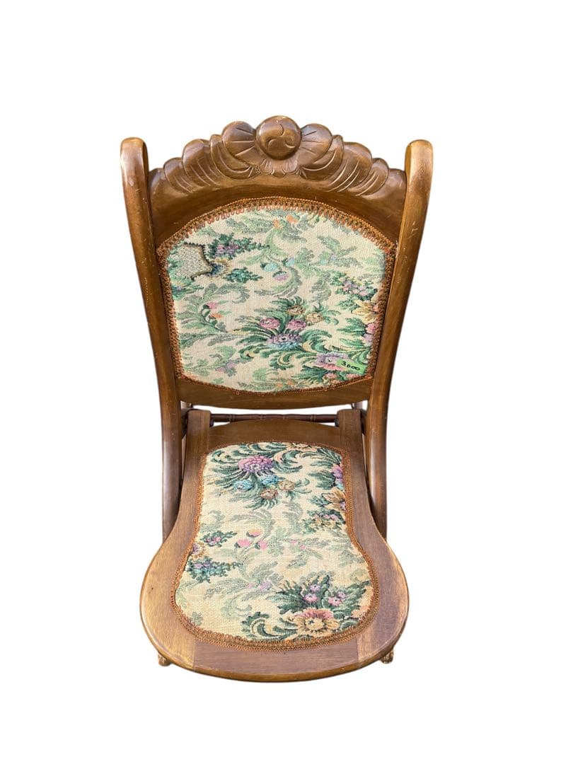 折りたたみロッキンチェア 送料込み ビンテージ アンティーク ゴブラン織