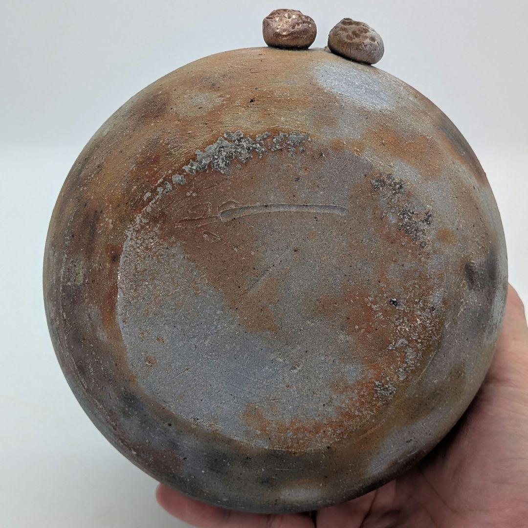 後藤岳水 備前焼 砂金袋型水指 共箱合布栞 水差 抹茶道具 茶器 食器 容器