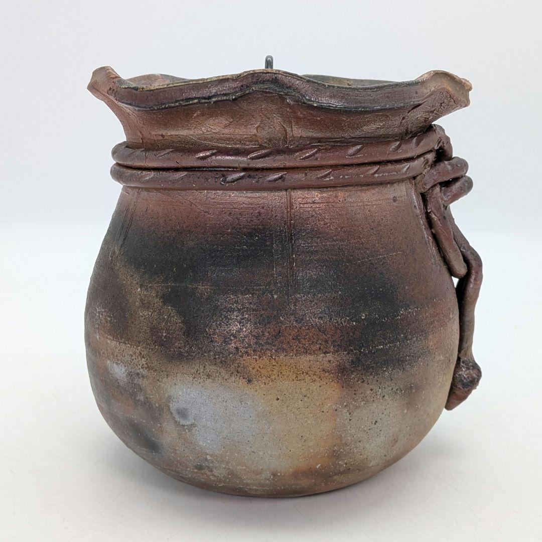 後藤岳水 備前焼 砂金袋型水指 共箱合布栞 水差 抹茶道具 茶器 食器 容器