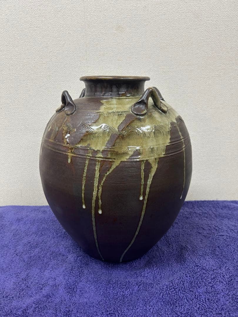 高取焼　壺　大壺