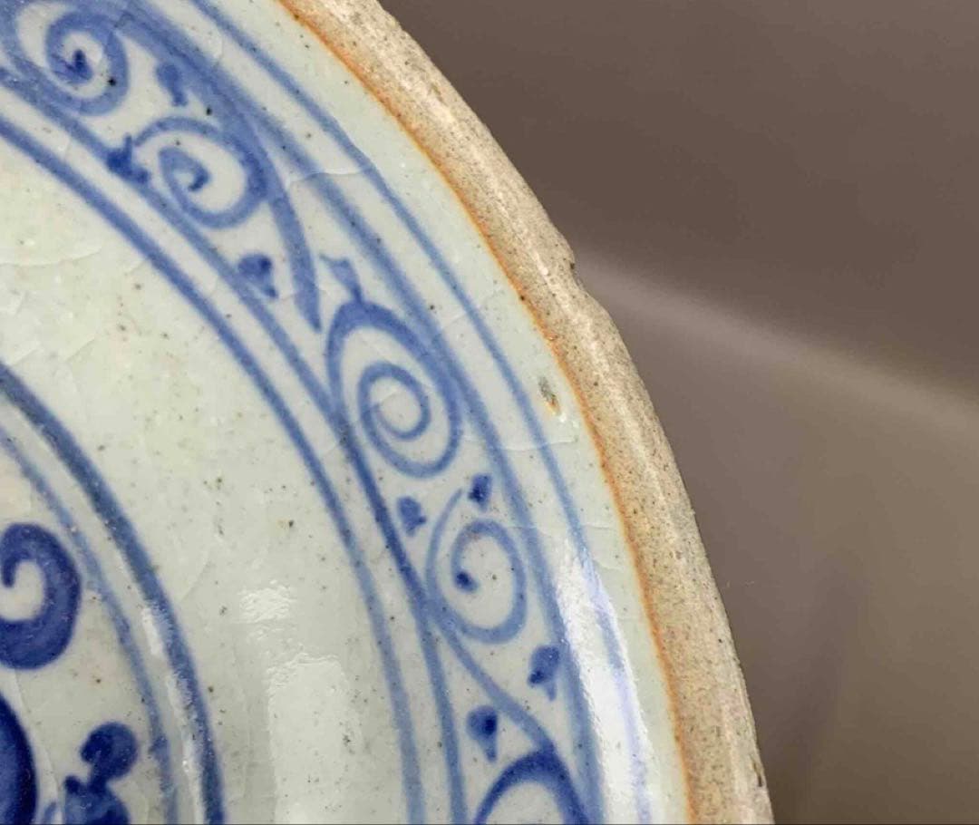 中国 染付鳳凰絵片口　f2250903