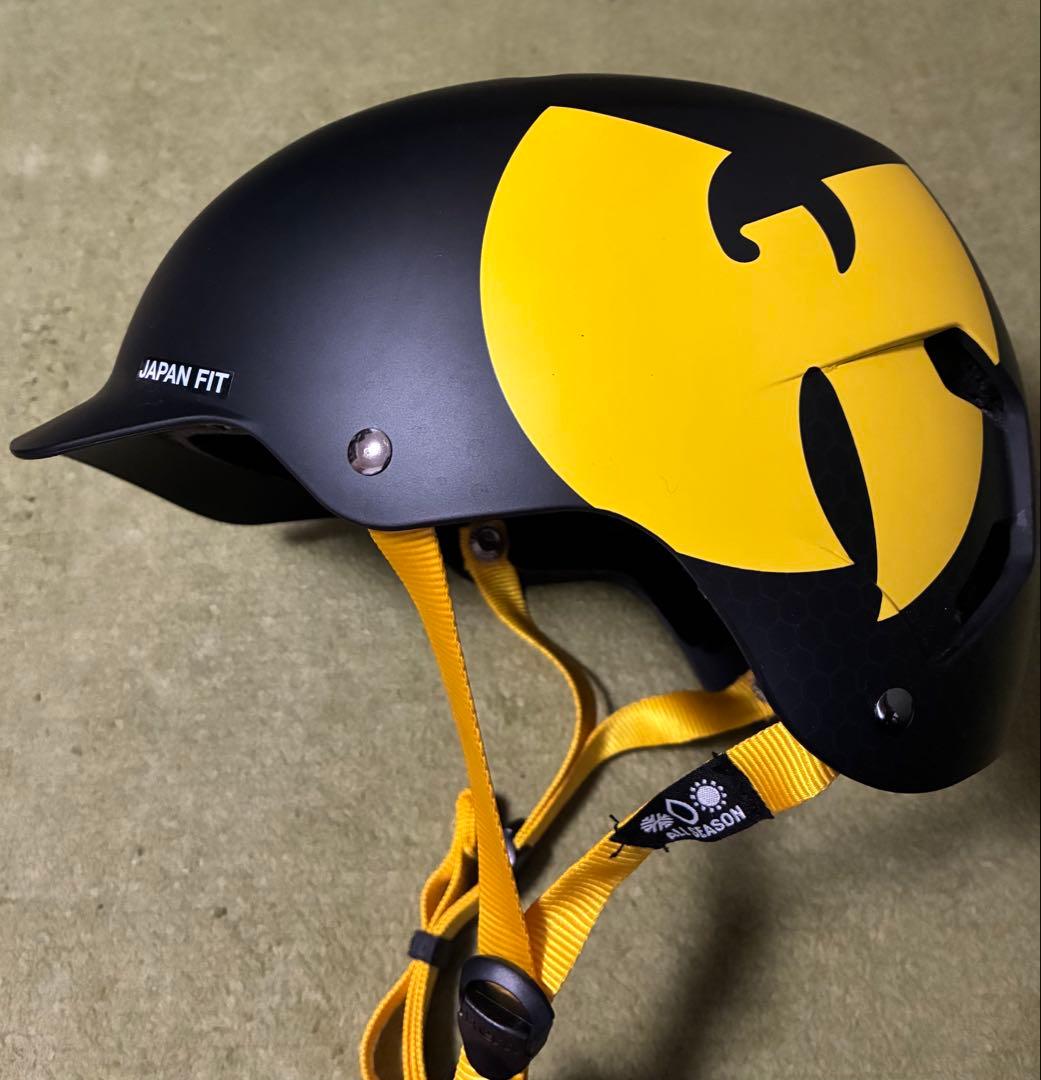 ★美品★bern ヘルメット ブラック/イエロー 日本サイズ L
