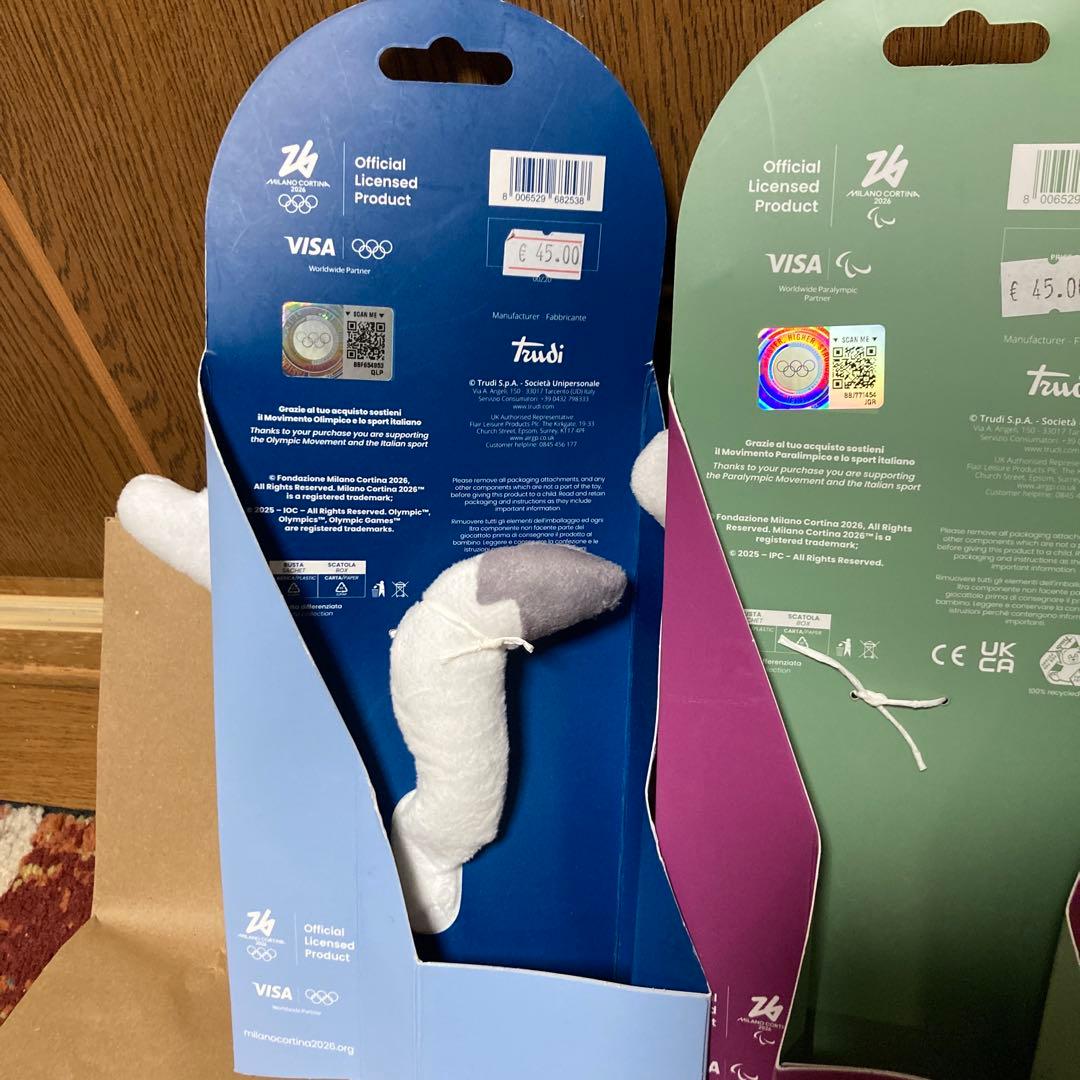 【期間限定価格2￼/3迄】ミラノオリンピック・パラ　マスコット　「ティナとミロ」