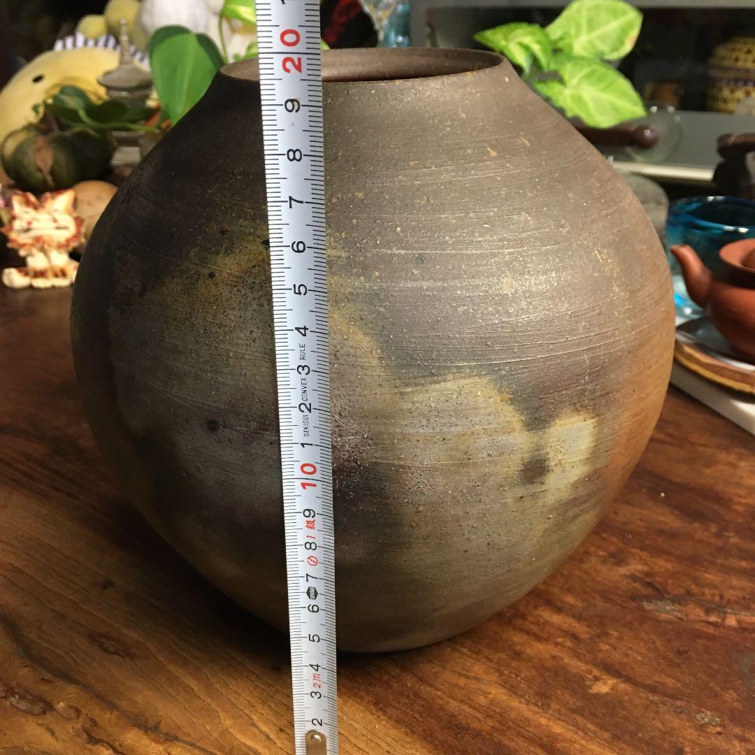 備前焼　小川秀藏　壺　壷　花瓶　一輪挿し