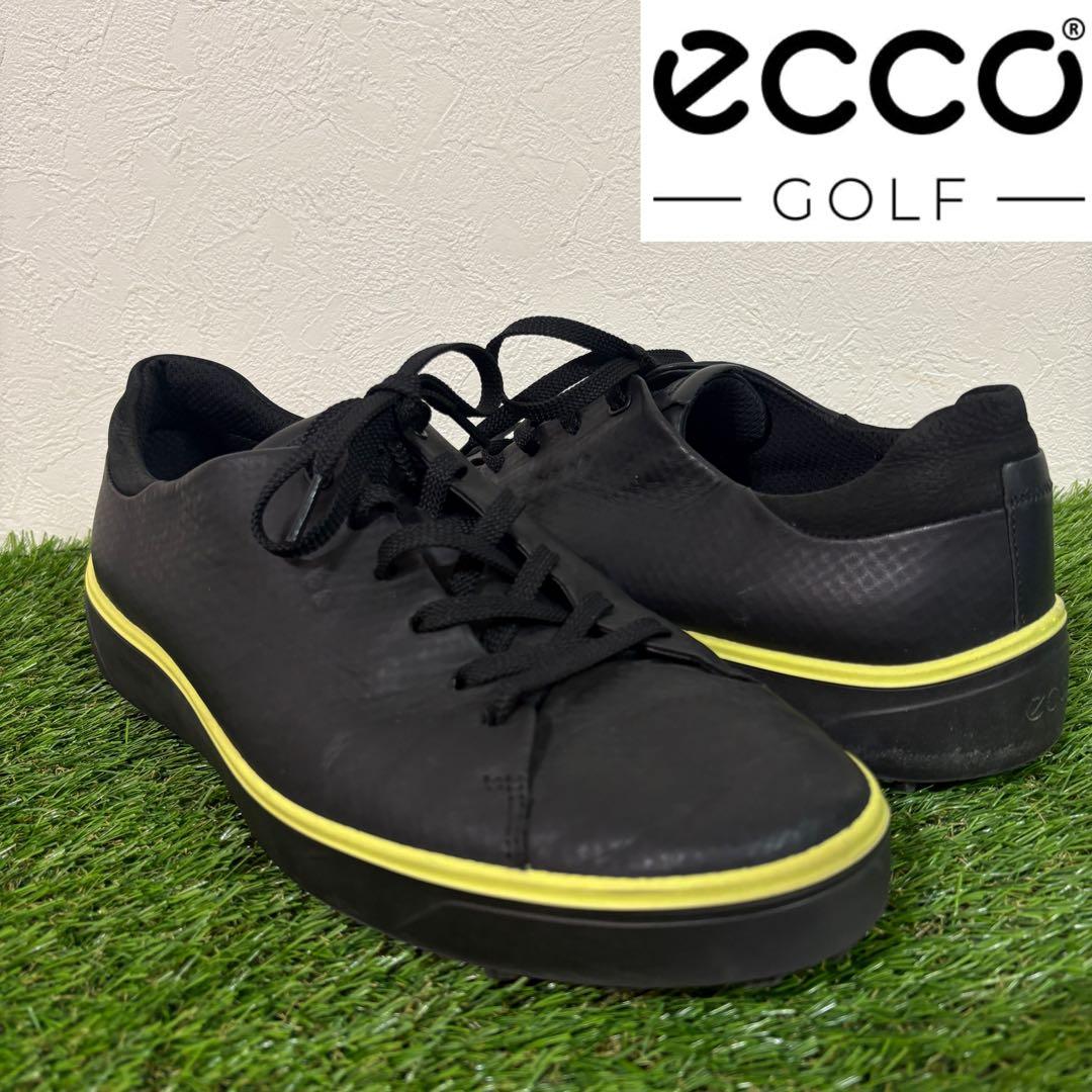 【ECCO GOLF】スパイクレスゴルフシューズ　ブラック　FLUIDFORM