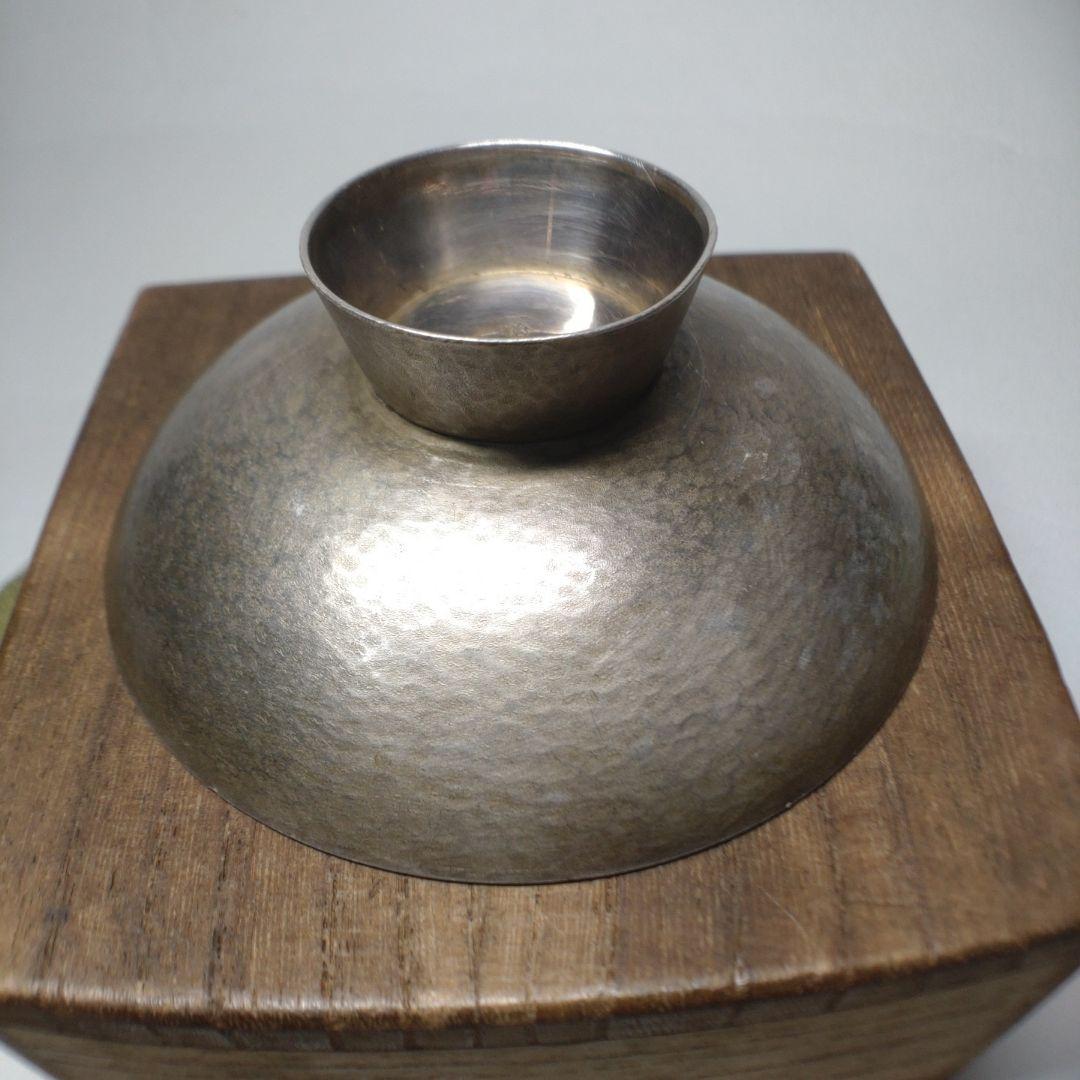 一鶴斎 純銀盃 共箱 55g／名古屋市尚武會