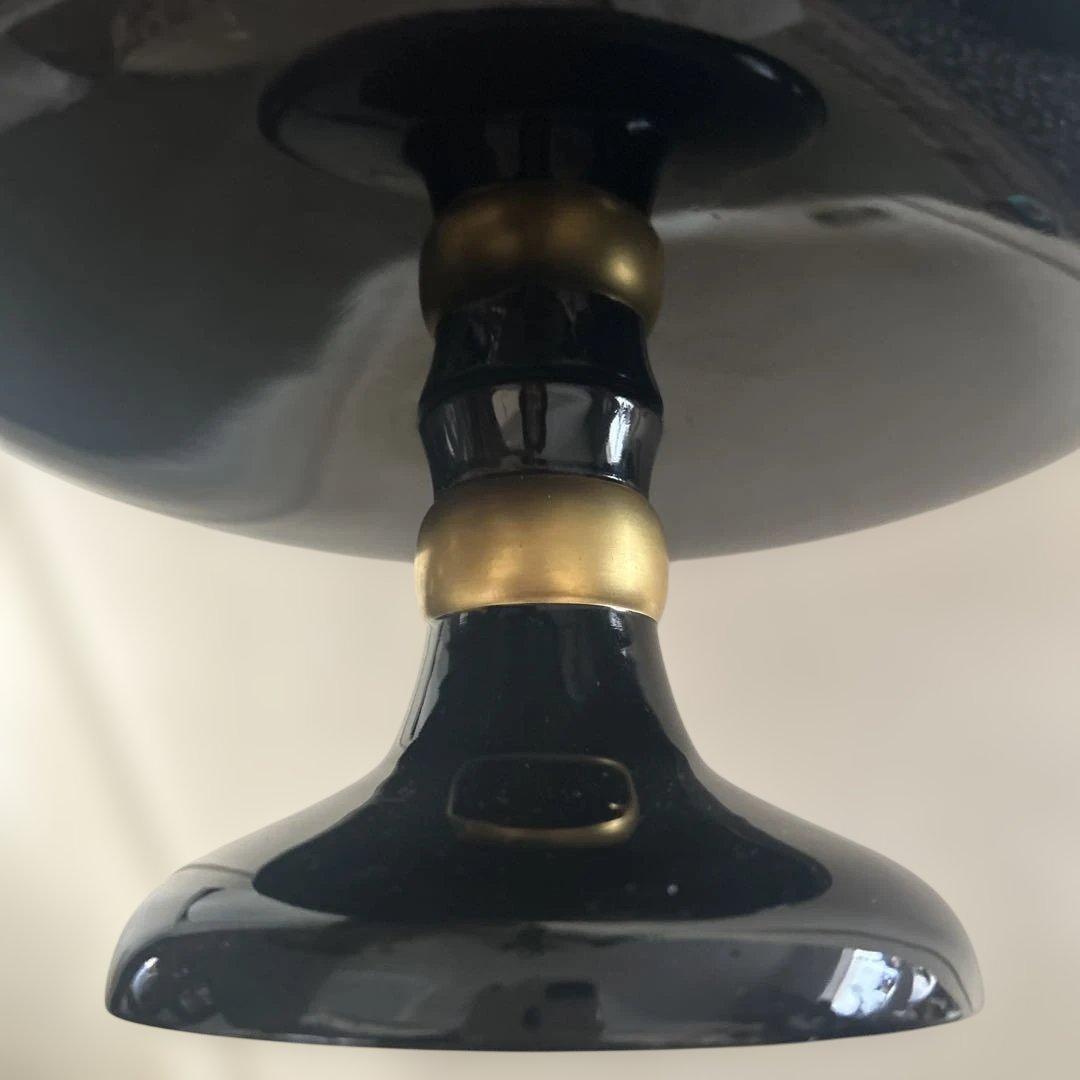 天然木　黒漆　蒔絵　鳳凰図　高杯高坏高付台　菓子器　直径23.6cm