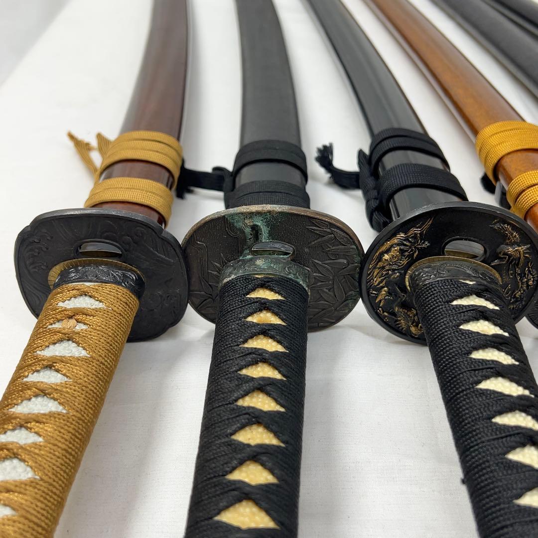 【現状品】模造刀 10本 まとめ 太刀 脇差 透かし鍔 龍鍔 鞘 模擬刀 日本刀