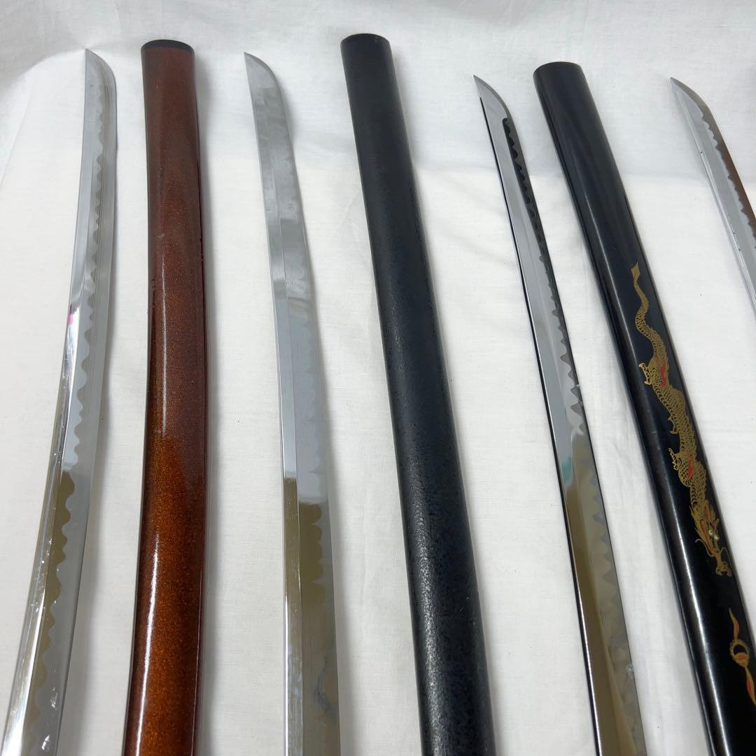 【現状品】模造刀 10本 まとめ 太刀 脇差 透かし鍔 龍鍔 鞘 模擬刀 日本刀