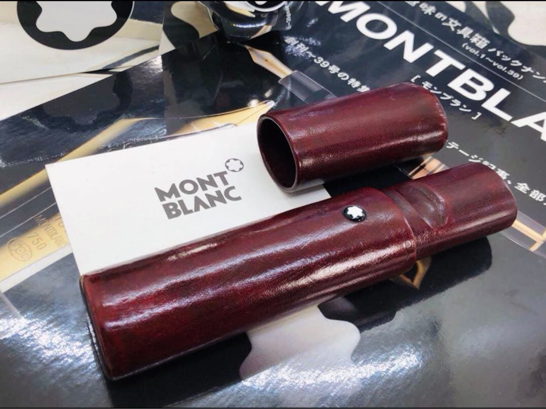 ️モンブラン社⭐️稀少！巨匠ロマノメイハンドメイド⭐️フローレンス製本革ペンポーチ⭐️