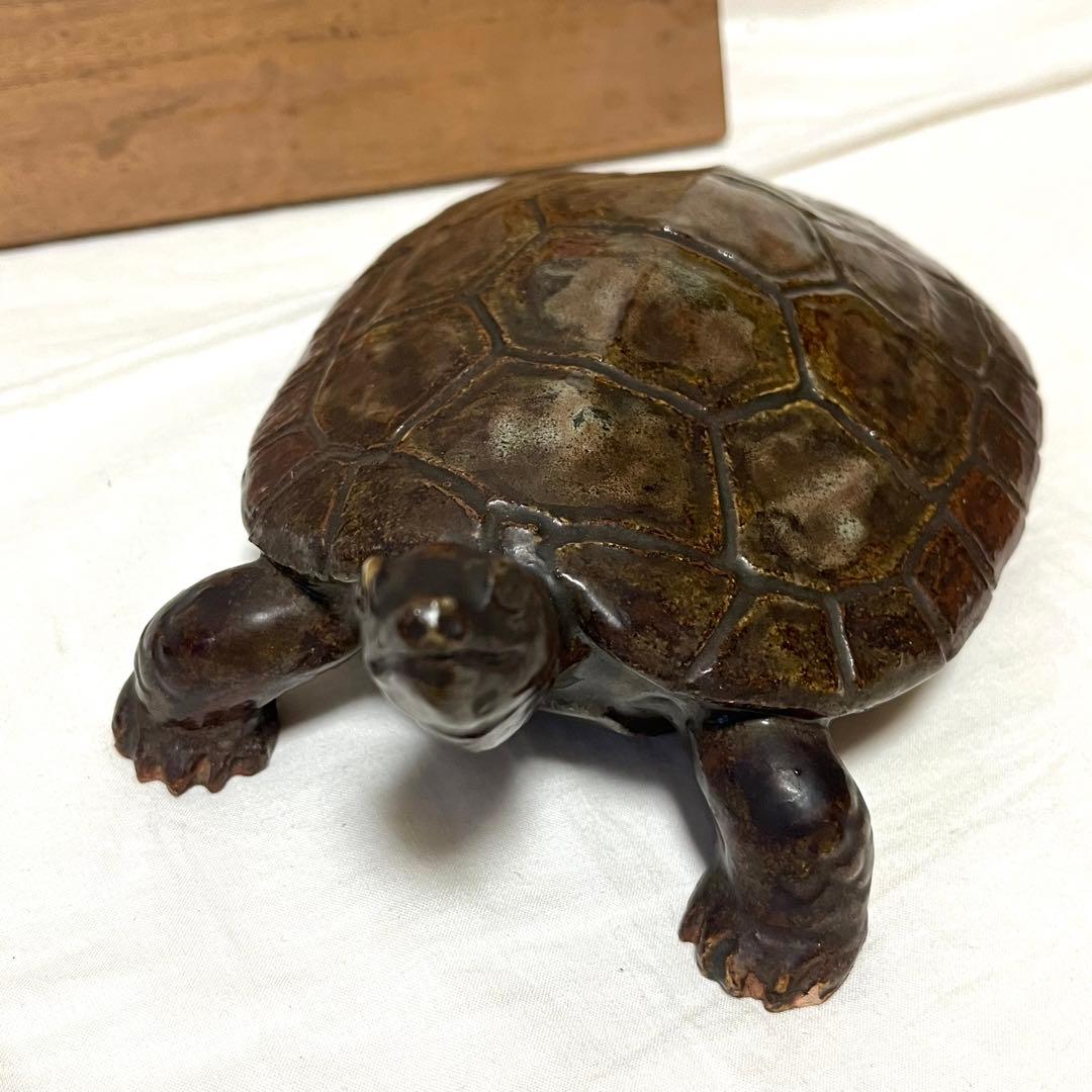 アンティーク　亀のオブジェ (木箱付き)一亀