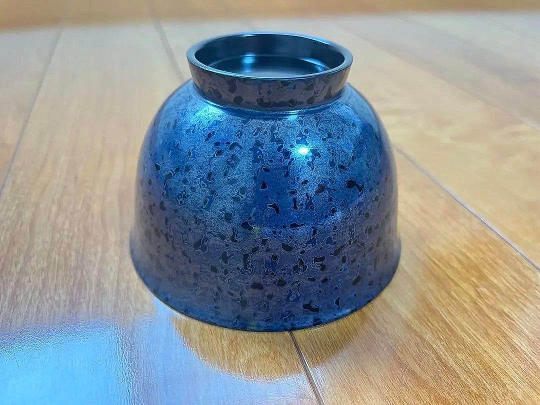 【希少・新品未使用】津軽塗 お椀 箱付き ロイヤルブルー 変わり塗り