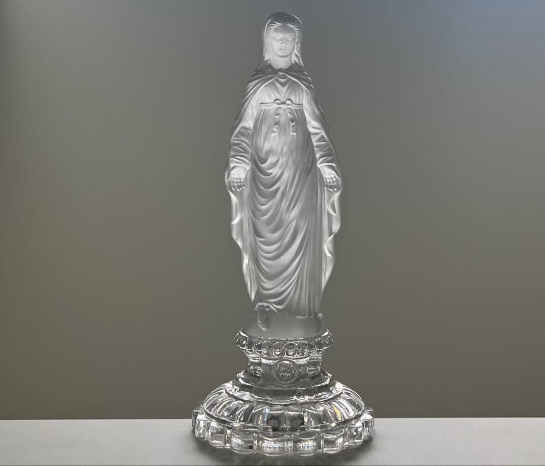 Baccarat バカラ/ ※珍品「マリアと蛇」　フロストガラス 大型作品