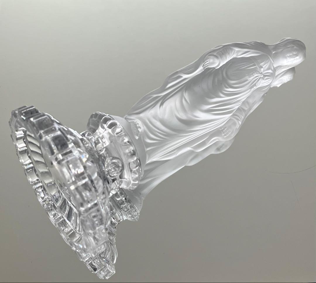 Baccarat バカラ/ ※珍品「マリアと蛇」　フロストガラス 大型作品