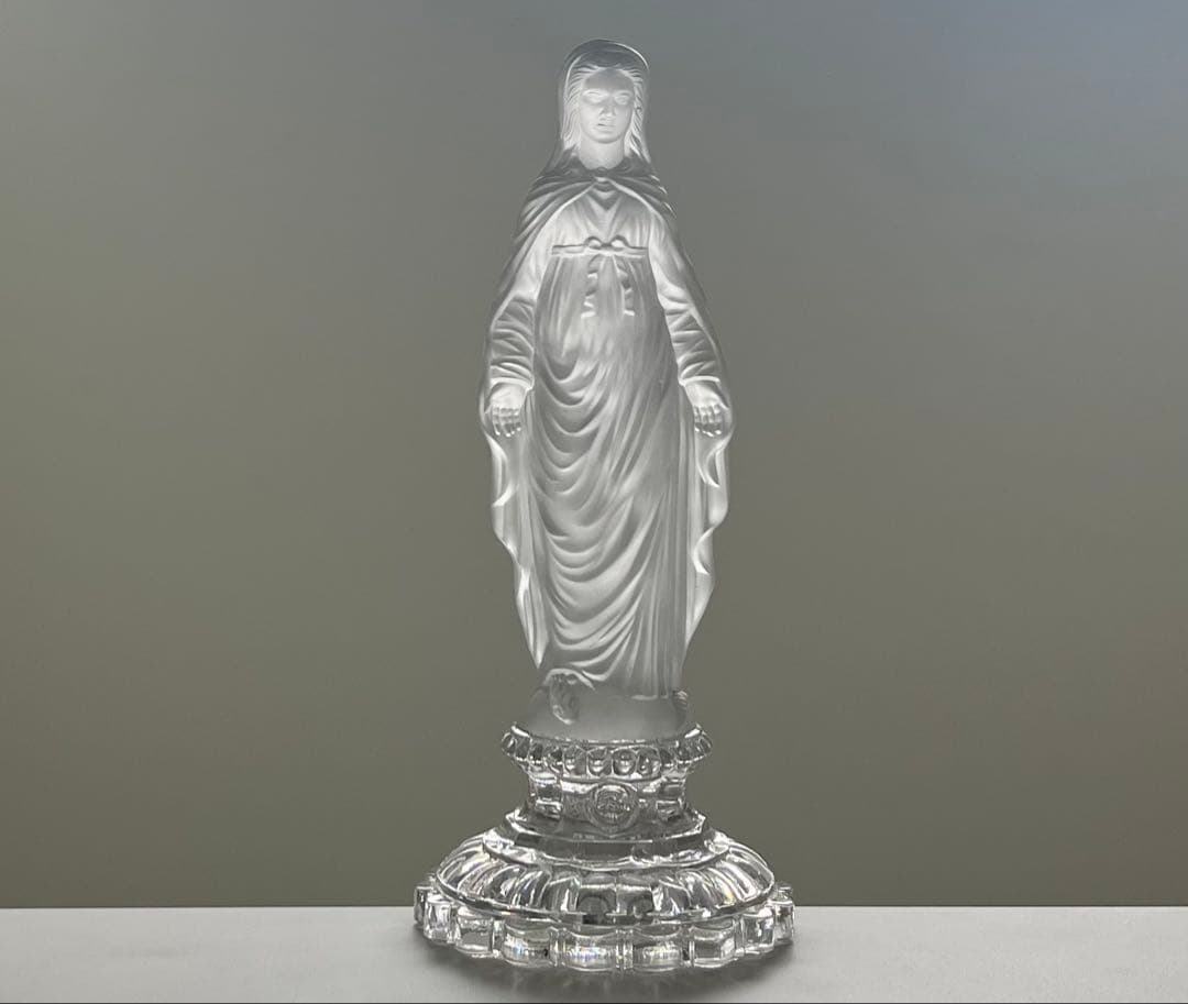 Baccarat バカラ/ ※珍品「マリアと蛇」　フロストガラス 大型作品