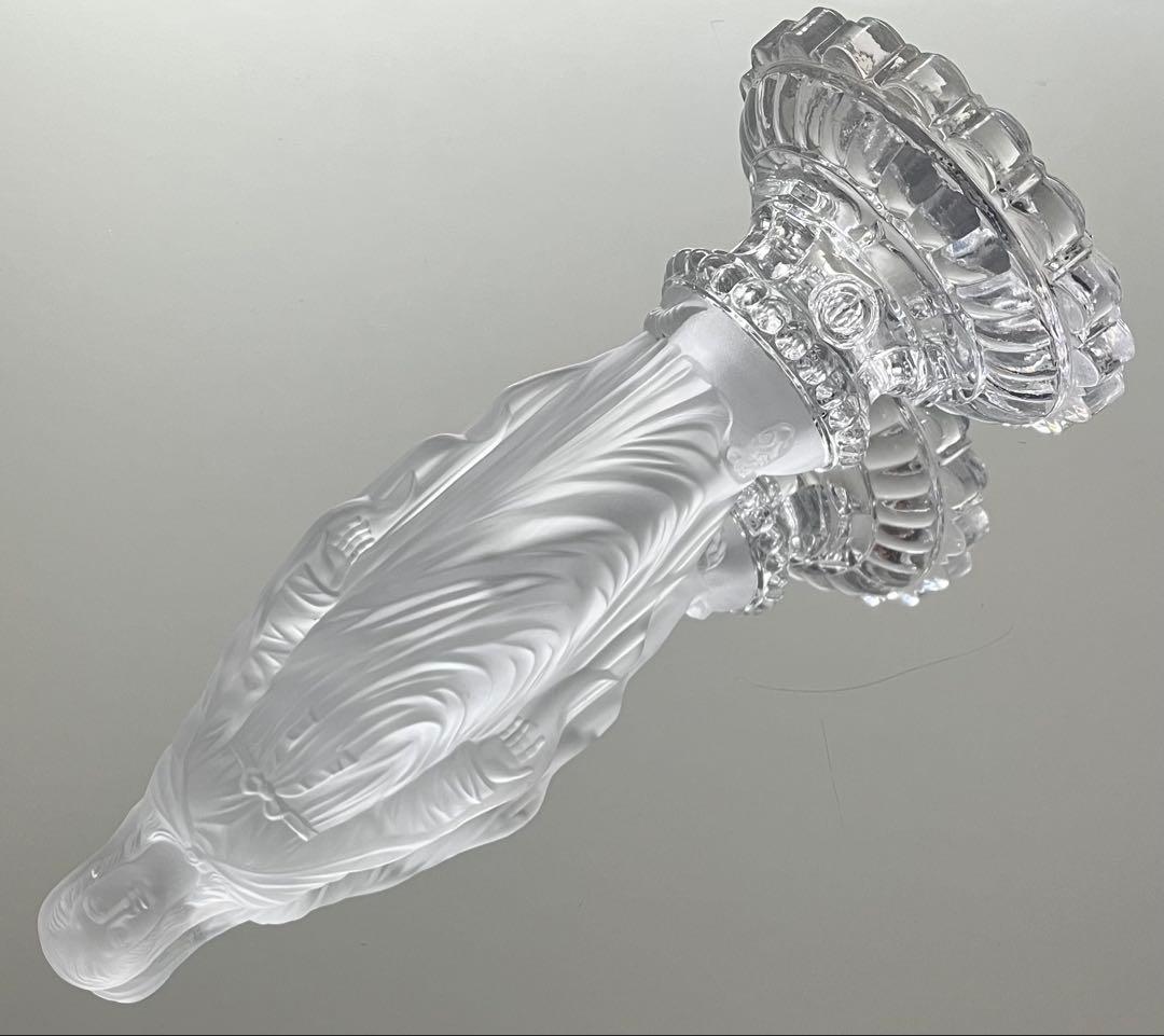 Baccarat バカラ/ ※珍品「マリアと蛇」　フロストガラス 大型作品