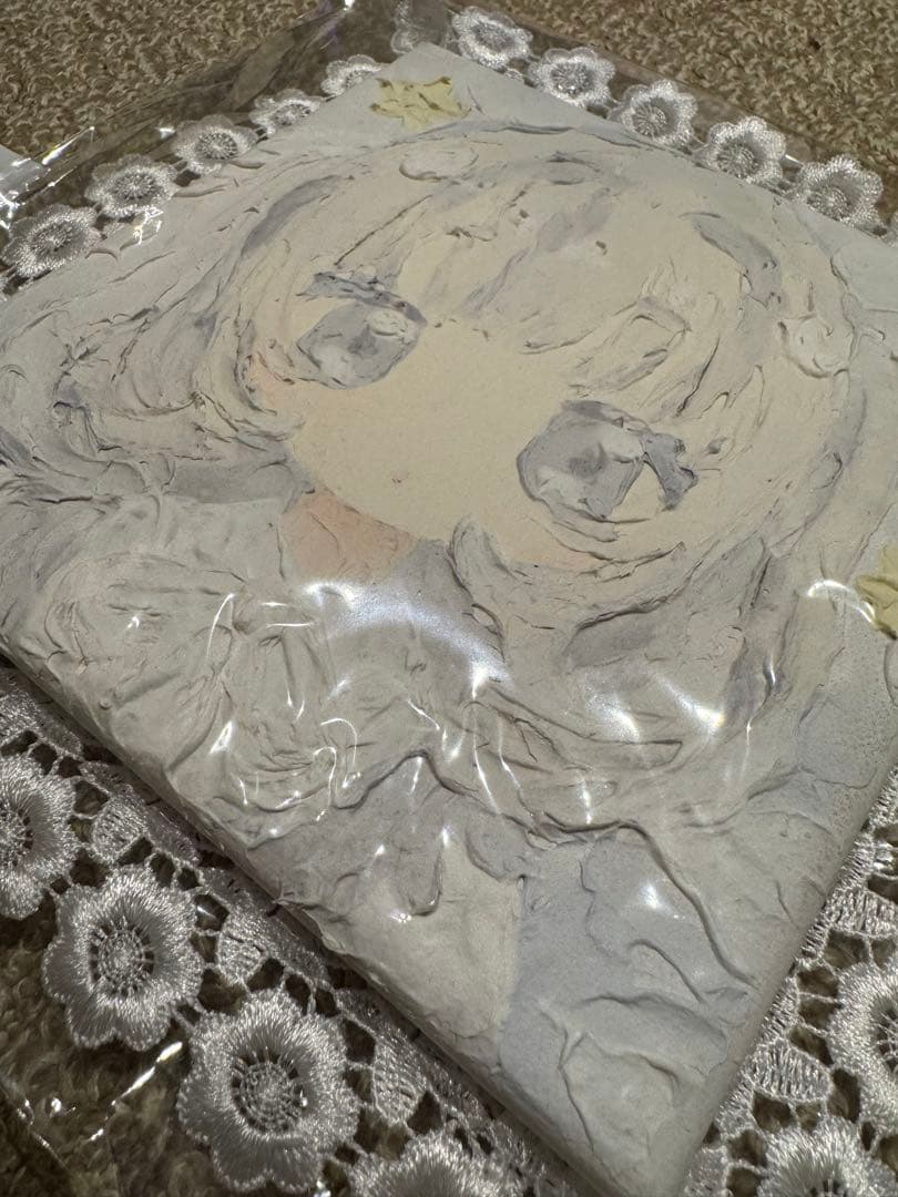 白下ひな　直筆　イラスト　油絵　美少女　キャンバス