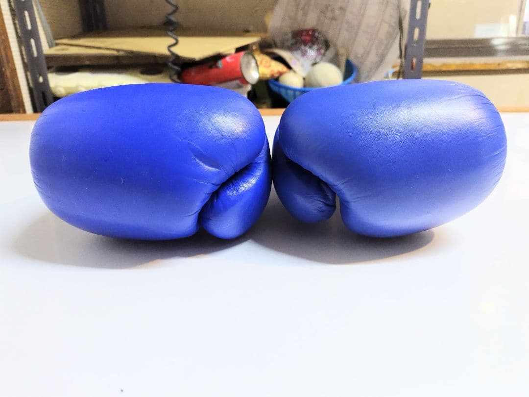 ウイニング ボクシンググローブ 8oz 青　本革★7115F