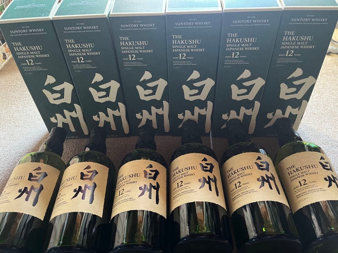 Hakushu 12年 シングルモルトウイスキー 6本セット
