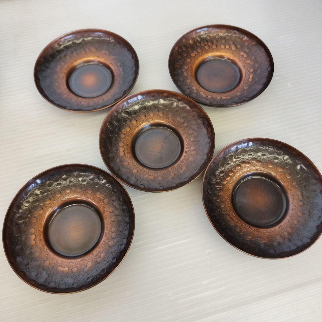 【星寛堂】 特選 銅製　玉いぶし　茶筒　茶匙　金属工芸　茶道具