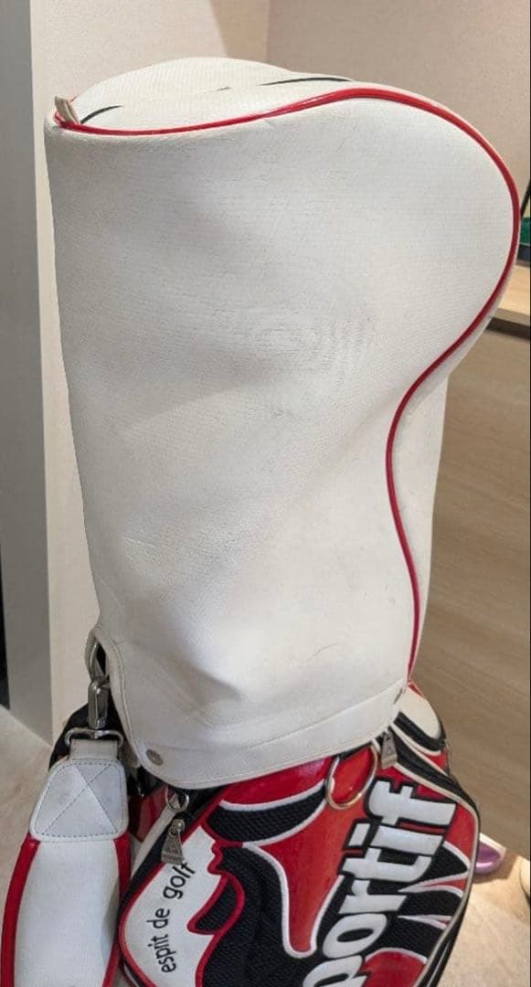 le coq sportif キャディバッグ 赤白黒