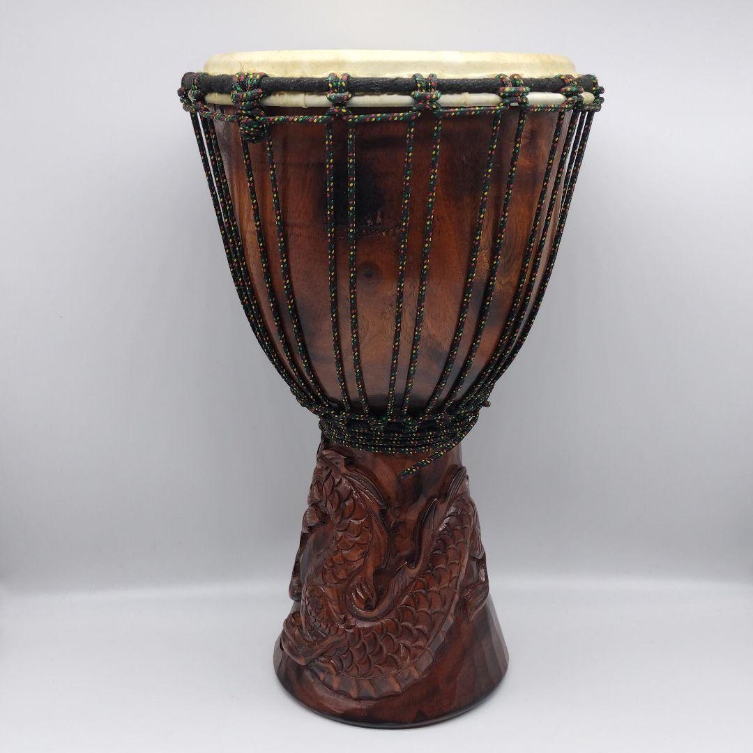 ジャンベ 民族楽器 打楽器 アフリカ 太鼓 彫刻 木彫り