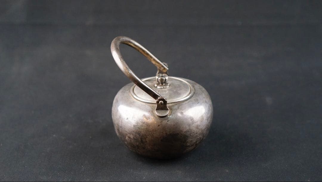 純銀製　湯沸し　銀瓶　煎茶道具　古美術