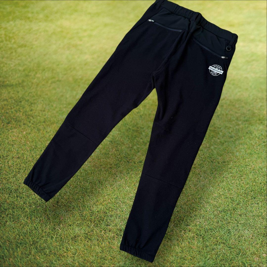 冬春　起毛　パーリーゲイツ　ジョガーパンツ　M〜L相当　紺　ネイビー　黒　4