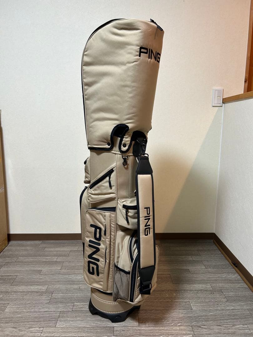 PING 自立式キャディバッグ　未使用品　10ポケットで収納力抜群！キャメル