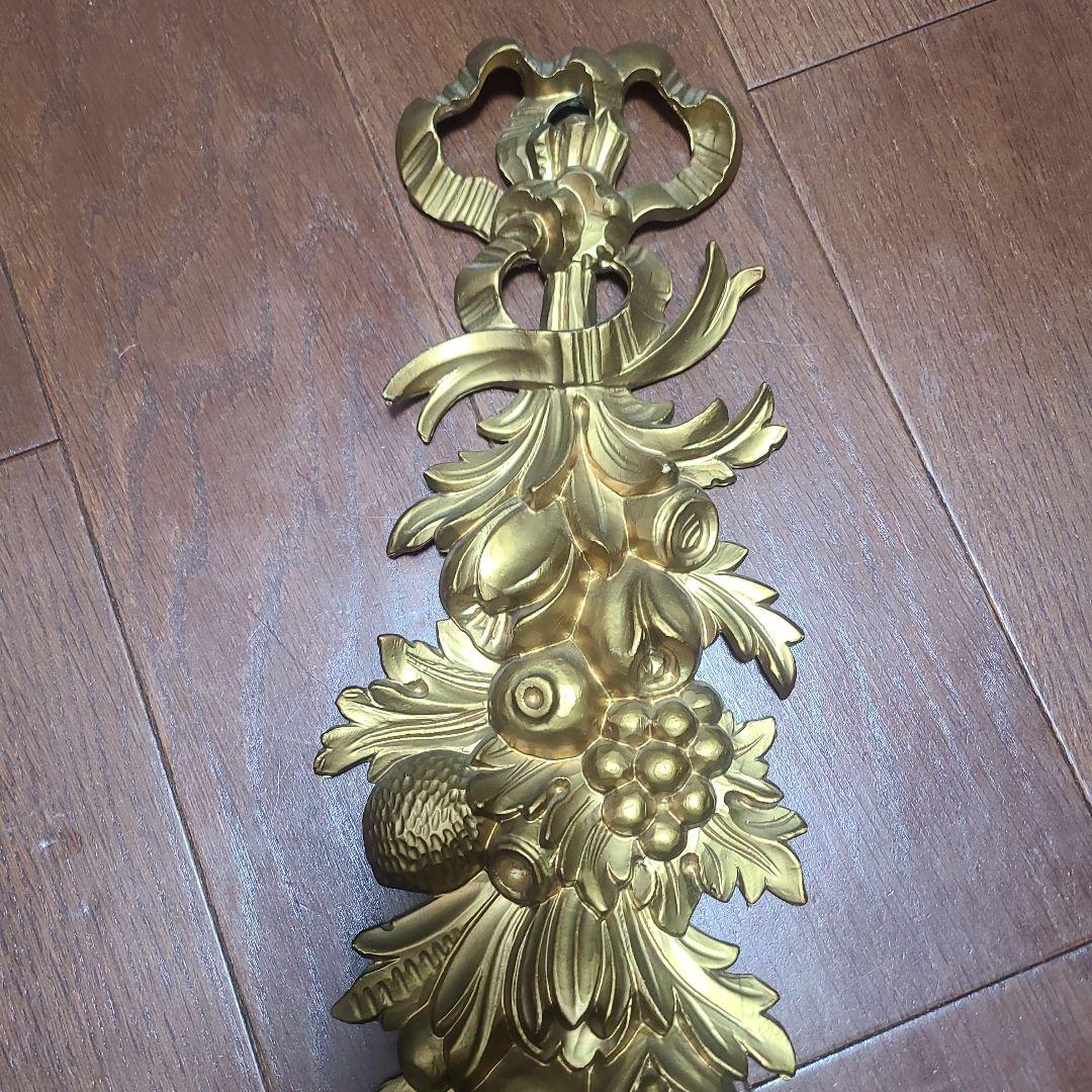 金色のフルーツ装飾壁掛け二個セット