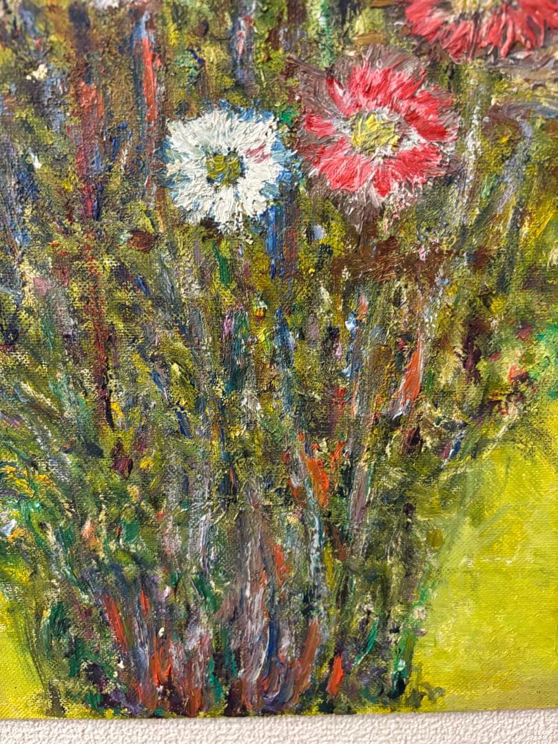 油彩画 コスモス　F10