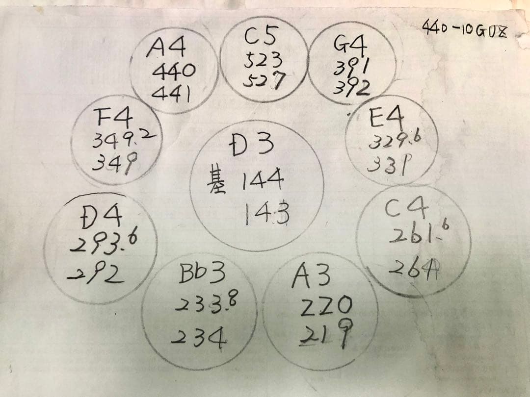 ハンドパン　56センチ　10音　A3＝440Hz Dマイナー