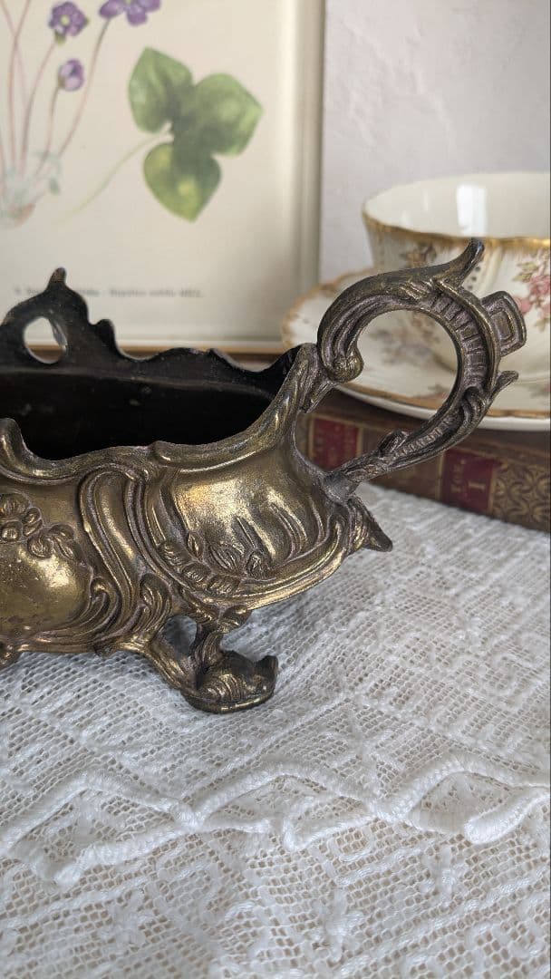 フランス ジャルディニエール 花器 ゴールド色