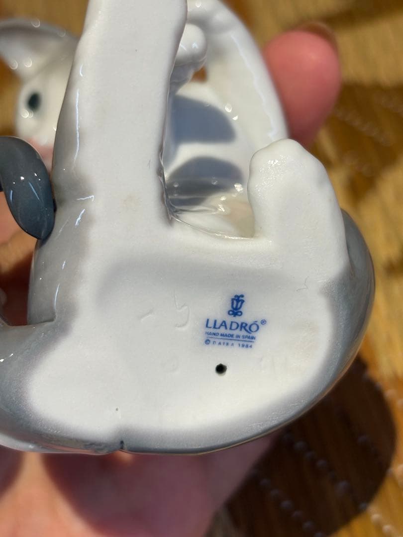 【LLADRO】驚いた仔猫ちゃん　専用箱付き