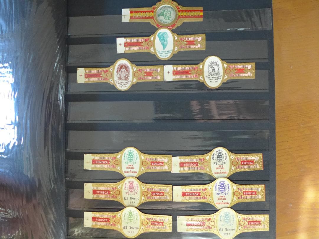 【未使用】’50～’60年代頃　ビンティージ　シガーバンド 282枚　ファイル入