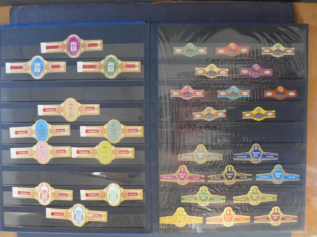 【未使用】’50～’60年代頃　ビンティージ　シガーバンド 282枚　ファイル入