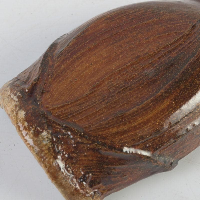 茶道具　輪島塗　塗師　川岸英之作　筍香合　共箱　V　9814