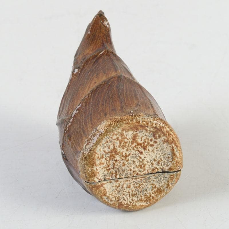 茶道具　輪島塗　塗師　川岸英之作　筍香合　共箱　V　9814