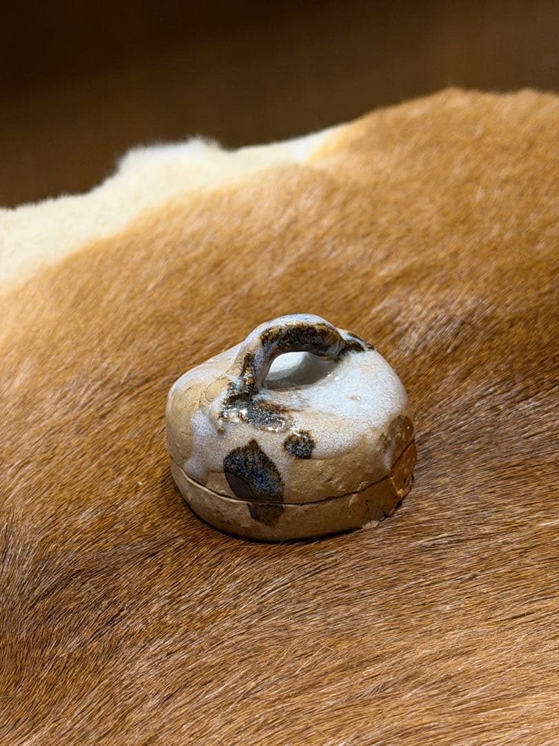 七類堂墨呑(雪舟天谿)　鴉笑斎　菊　香合　画付共箱　道釈画　香道具